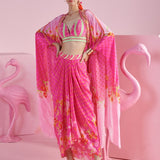 Blossom Cluster Draped Skirt Set