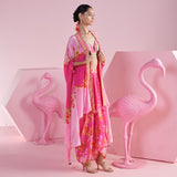 Blossom Cluster Draped Skirt Set