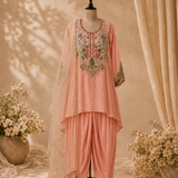 Peach Aura Choga Set
