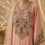 Peach Aura Choga Set