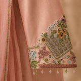 Peach Aura Choga Set