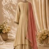 Sand Pearl Palazzo Kurta  Set