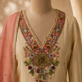 Sand Pearl Palazzo Kurta  Set