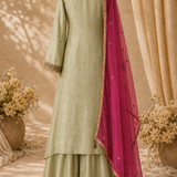 Sage Whisper Palazzo Kurta Set