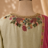 Sage Whisper Palazzo Kurta Set