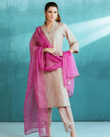 Rosy Chanderi Kurta Salwar Set