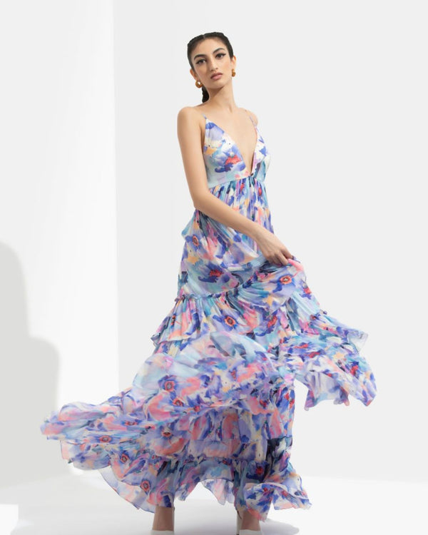 Matsu Printed Long Dress