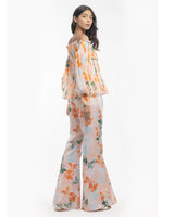 Chiffon Printed Smocking Top and Pants