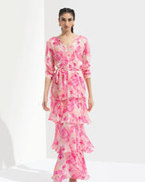 Sakura tiered maxi dress