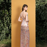 Willow Sequins One Shoulder Slit Dress