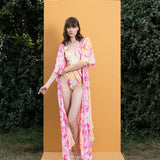 Orchid & daisy Printed bodysuit with cape