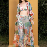 Hibiscus Sequins Bustier and Pants Set