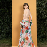 Hibiscus Sequins Bustier and Pants Set