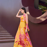 Ochre Floral Fantasy Dress