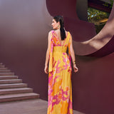 Ochre Floral Fantasy Dress