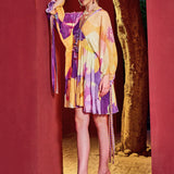 Purple Orange Eucalyptus Breezy Dress