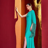 Turquoise Slit Dress