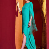 Turquoise Slit Dress