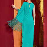 Turquoise Slit Dress