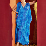 Blue Mixed Leaf Dress