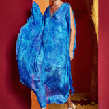 Blue Mixed Leaf Dress