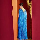 Blue Mixed Leaf Dress