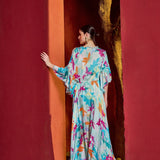 Blue Breeze Asymmetrical Kaftan Dress