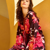 Black Camou Floral Kaftan