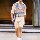 Printed Short Laser Cut Jacket