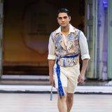 Printed Short Laser Cut Jacket