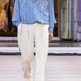 Ivory Lycra Resort Trousers
