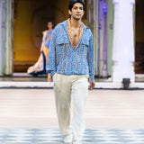 Printed Shirt with Two Sided Front Pocket