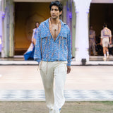 Printed Shirt with Two Sided Front Pocket