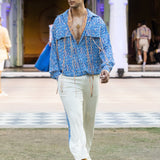 Printed Shirt with Two Sided Front Pocket