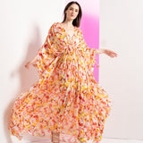Bipasha Basu - Yellow geometric chaos kaftan dress