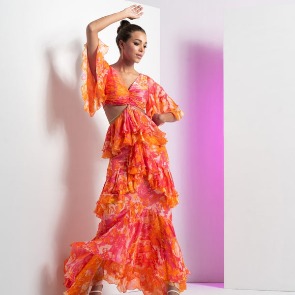 Pink misty femme maxi dress