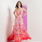 Pink fancy fusion maxi dress