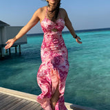 Rakul preet in Sakura Printed High Low Dress