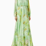 V-Neck Maxi Dress in Chiffon
