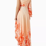 One Shoulder Maxi Dress in Georgette