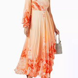 One Shoulder Maxi Dress in Georgette