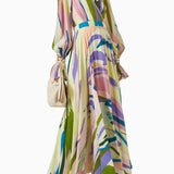 Handkerchief Printed Dress in Crepe Chiffon