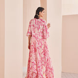 Pink Sweet Pea Printed Sharara Set