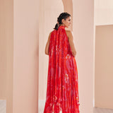 Printed Chiffon High-low Dress
