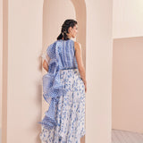 Blue Periwinkle Floral Kurta Set