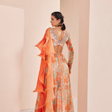 Chiffon Embroidered Anarkali Set