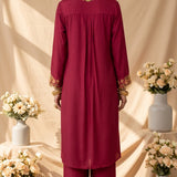 Dark Pink Mist  Kurta Set