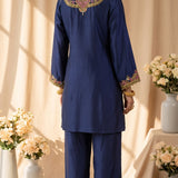 Navy Veil Kurta Set