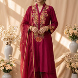 Dark Pink Mist  Kurta Set