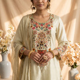 Sage Drape Skirt Kurta Set